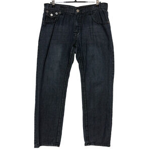 True Religion Joey Jeans Mens 36 Blue World Tour Dark Wash Actual 36X32 USA